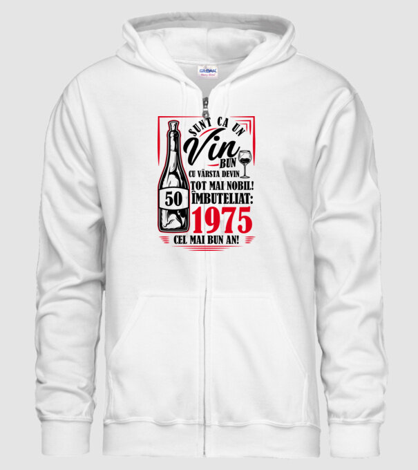 Un Vin Bun 1975 - Alb model alb pe tricou