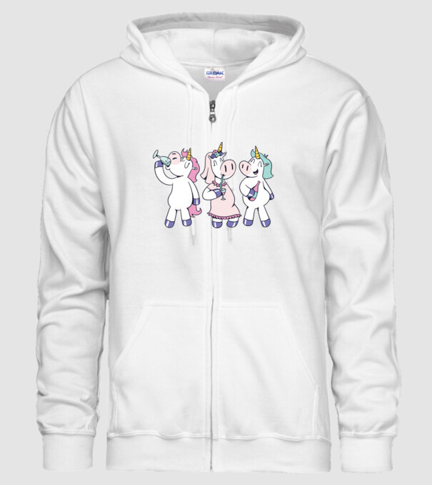 unicorn Bachelorette model alb pe tricou