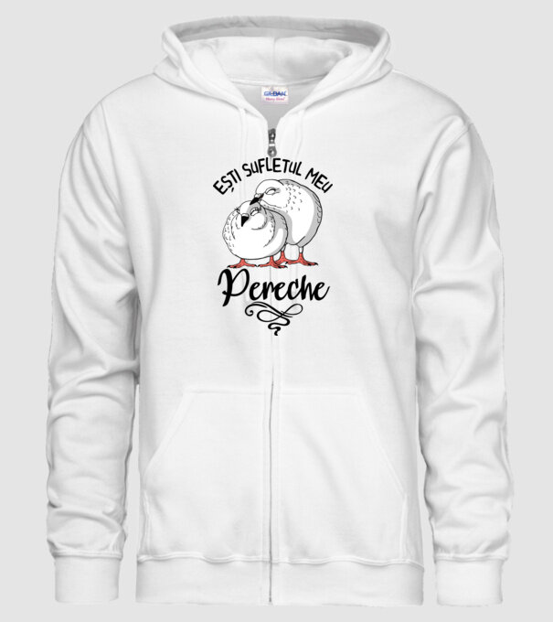 Valentine ești sufletul meu pereche model alb pe tricou