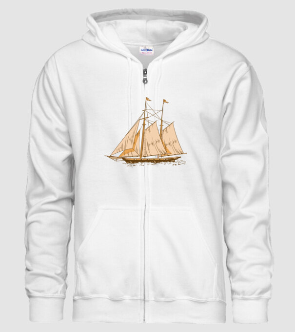 Vapoare model alb pe tricou