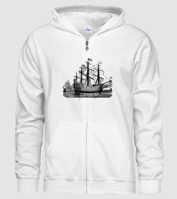 Vapoare model alb pe tricou