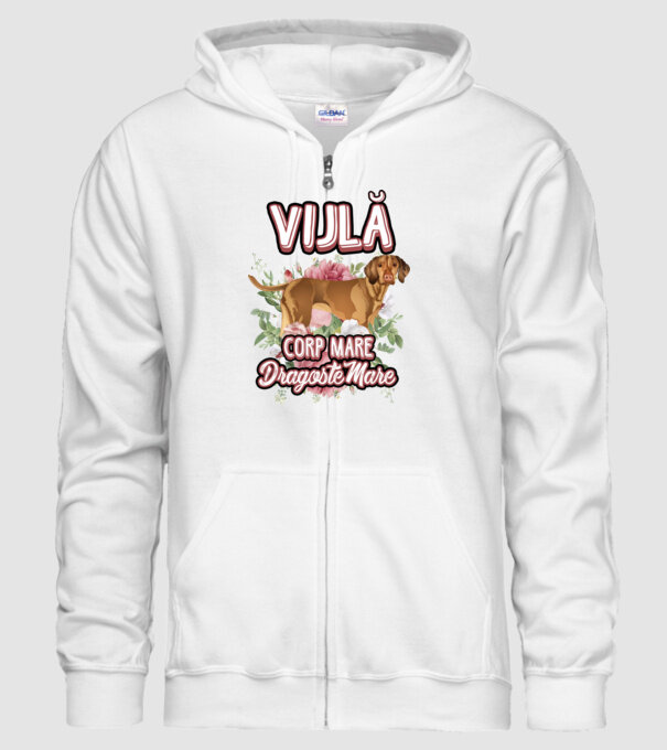 vijlă - corp mare, dragoste mare model alb pe tricou