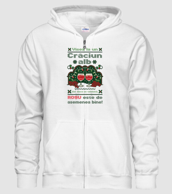 Visez la un Crăciun alb dar dacă se termină, Roșu este de asemenea bine! alb model alb pe tricou