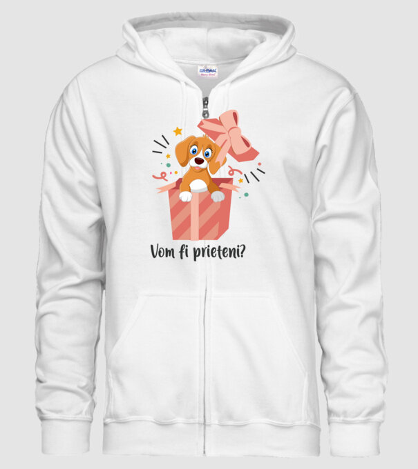Vom fi prieteni? model alb pe tricou
