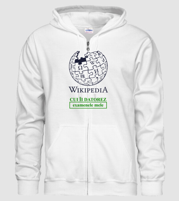 Wikipedia: cui îi datorez examenele mele model alb pe tricou