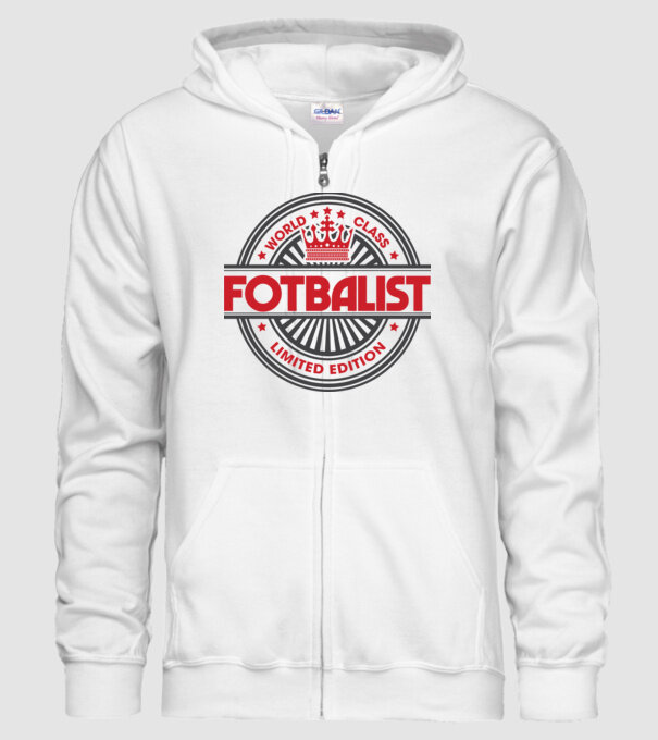 Fotbalist model alb pe tricou