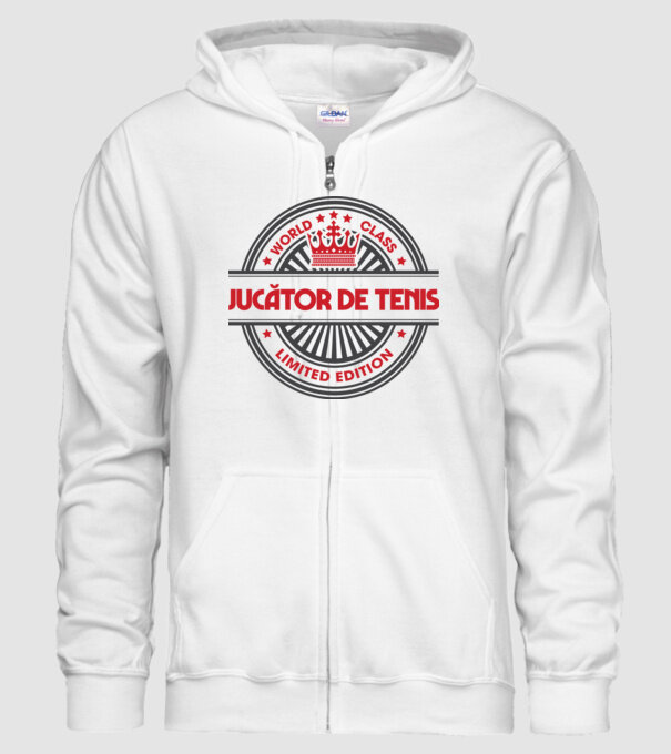 jucător de tenis model alb pe tricou