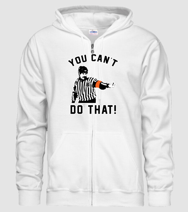 'You can''t do that!' model alb pe tricou