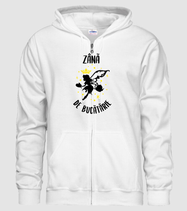 zână de bucătărie model alb pe tricou
