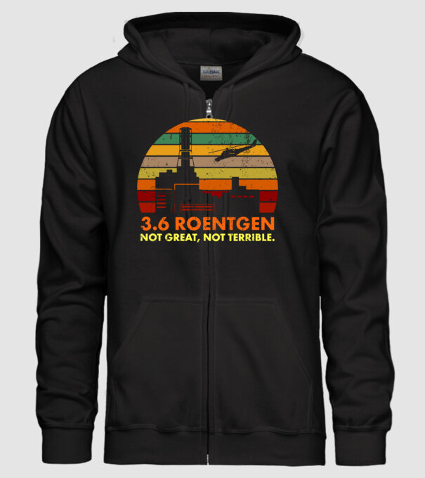 3.6 roentgen model negru pe tricou