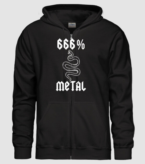 666 Metal model negru pe tricou