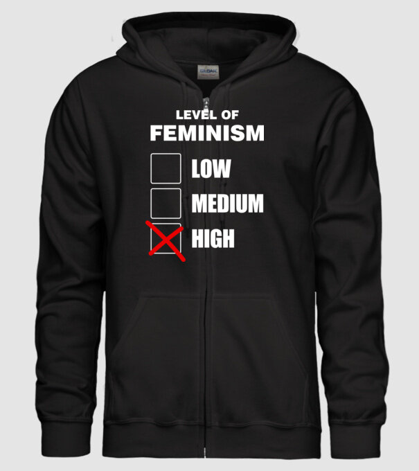 Nivelurile feminismului model negru pe tricou