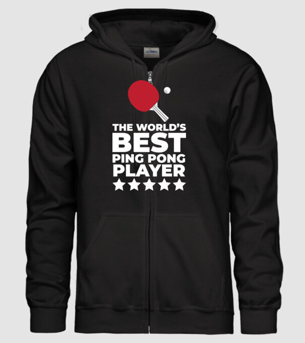 Cel mai bun jucător ping-pong engleză model negru pe tricou