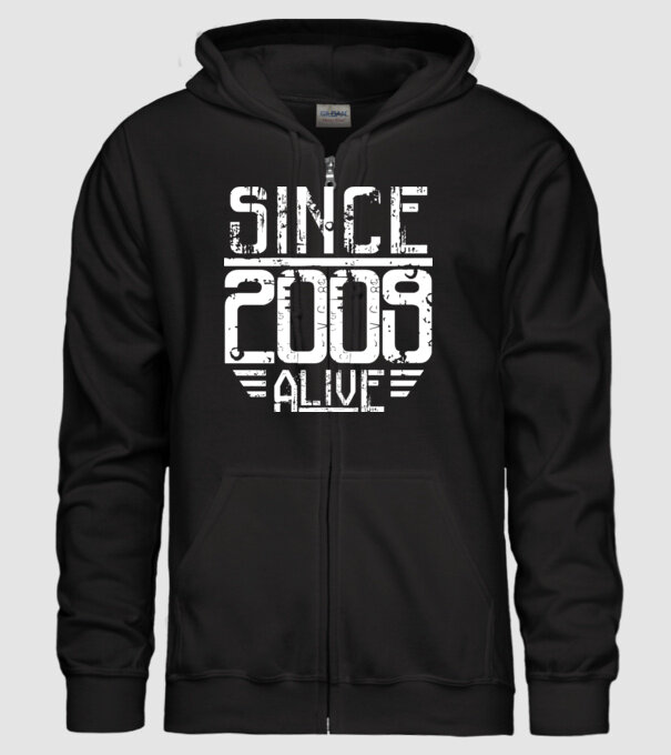 Alive since 2009 model negru pe tricou