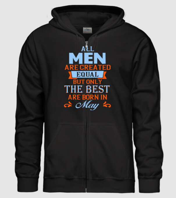 All men created equal but only the beat are born in may model negru pe tricou