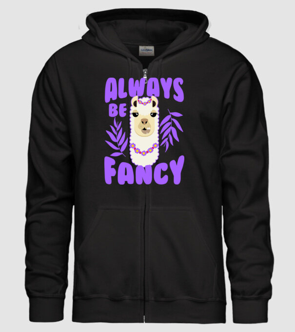 Always be fancy model negru pe tricou