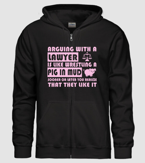 Arguing with a lawyer model negru pe tricou