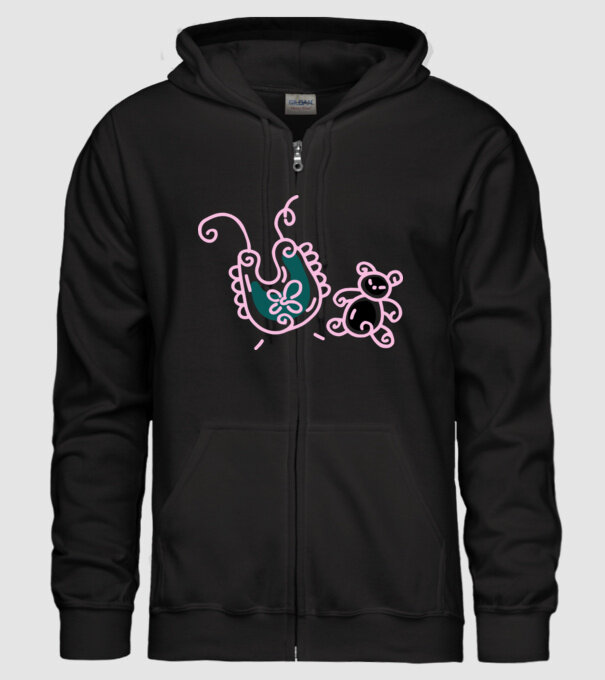 Bebe model negru pe tricou