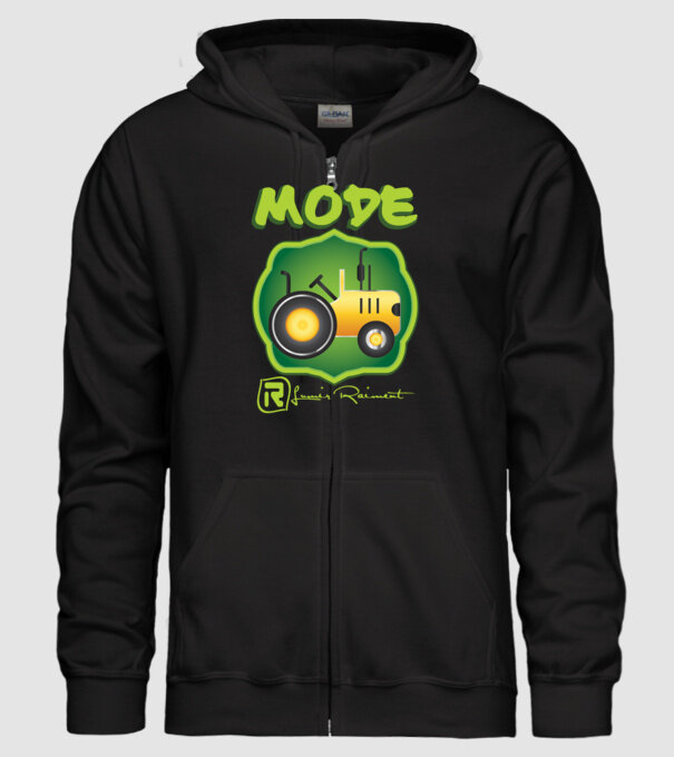 Baby tractor model negru pe tricou