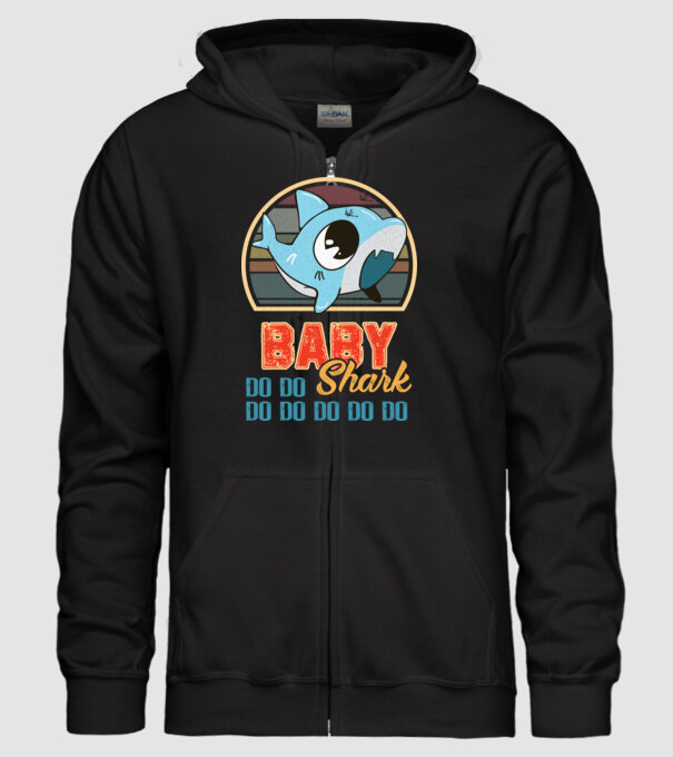 BabyBOY shark model negru pe tricou
