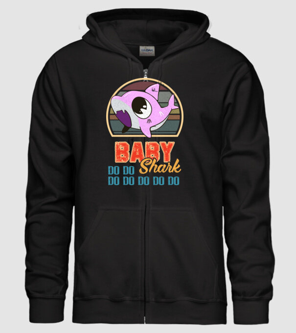 BabyGIRL shark model negru pe tricou