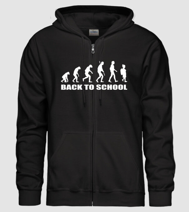 Back to school evolution model negru pe tricou