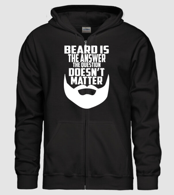 Beard is the answer model negru pe tricou
