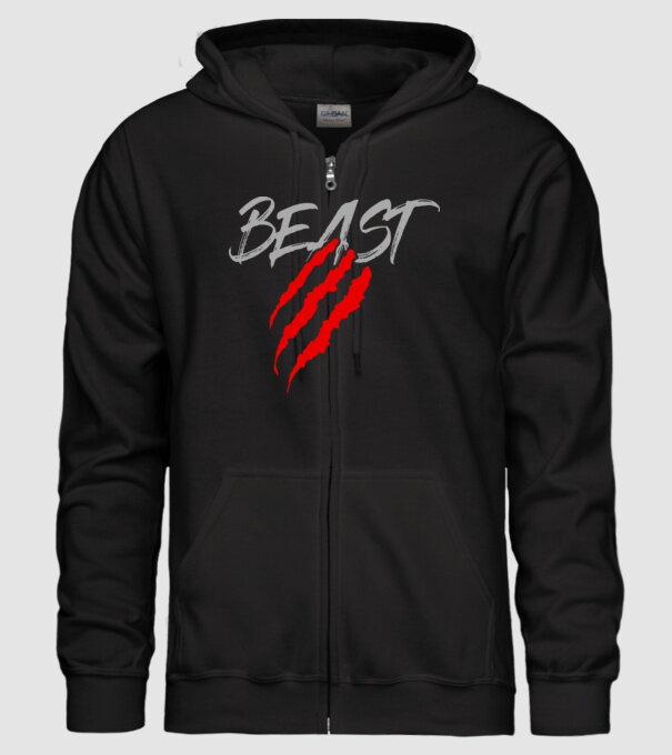 Beast model negru pe tricou