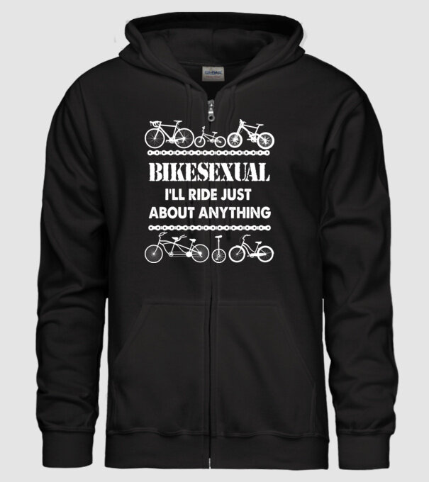Bikesexual white model negru pe tricou