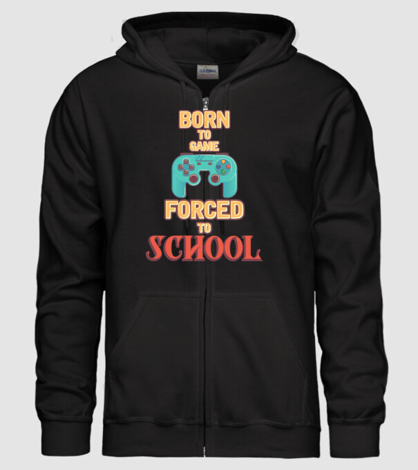 Born to game model negru pe tricou