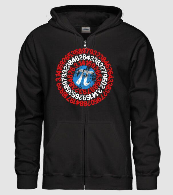 Captain PI model negru pe tricou