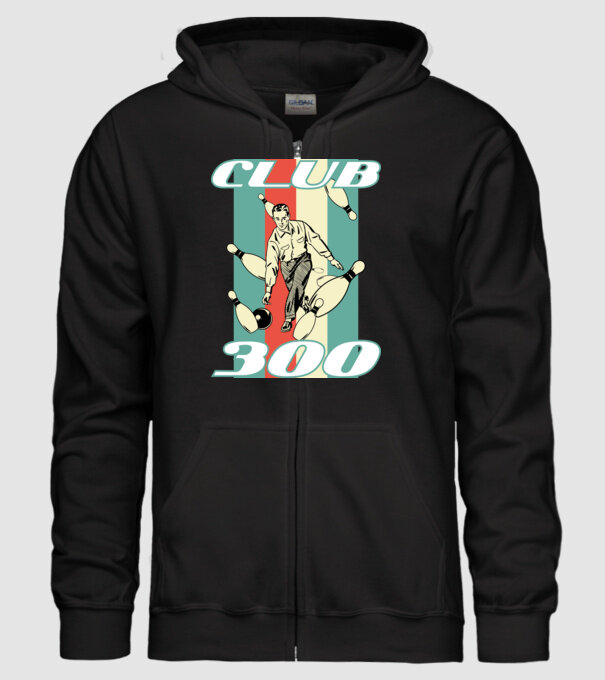 club300 model negru pe tricou