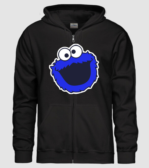 Cookie Monster Face model negru pe tricou