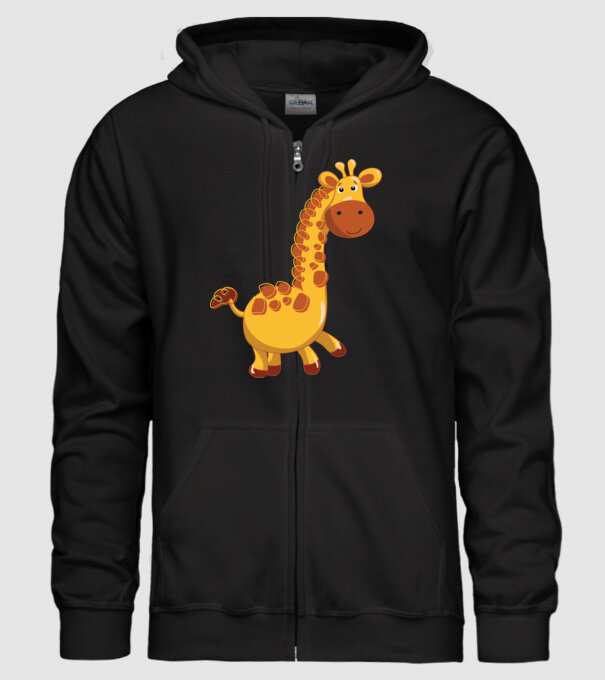 Cute giraffe model negru pe tricou