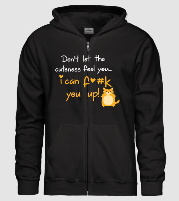 Cuteness model negru pe tricou