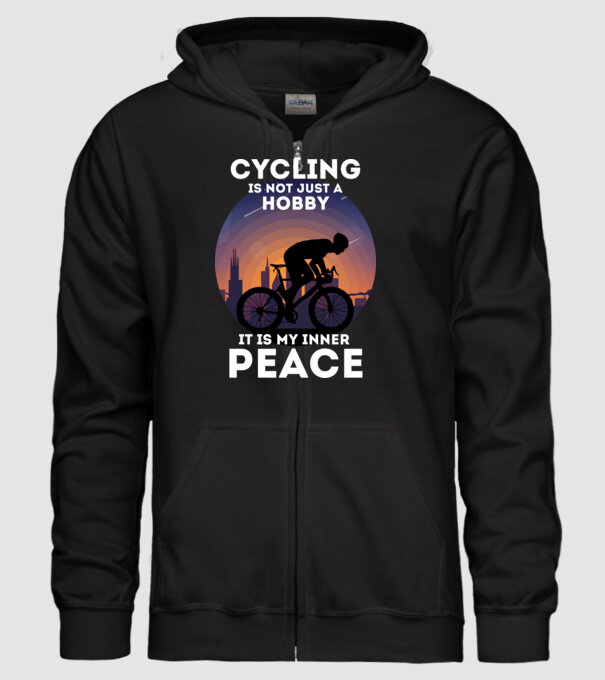 cycling is not just a hobby model negru pe tricou