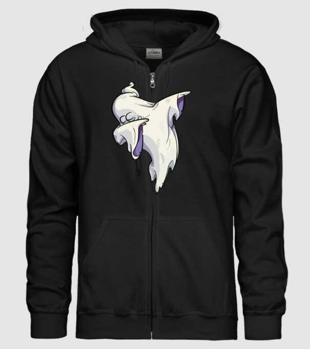 Dab ghost model negru pe tricou