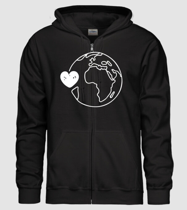 EarthLogo model negru pe tricou