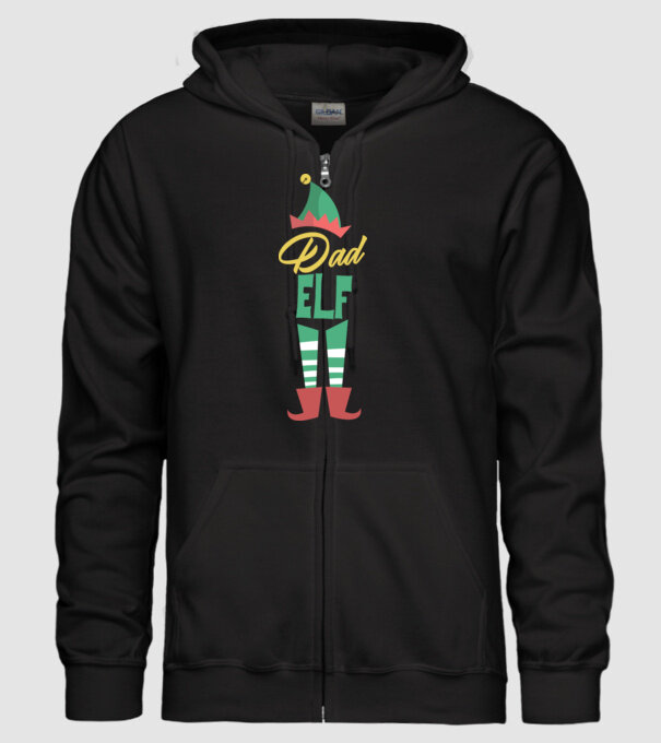 Elf family dad model negru pe tricou