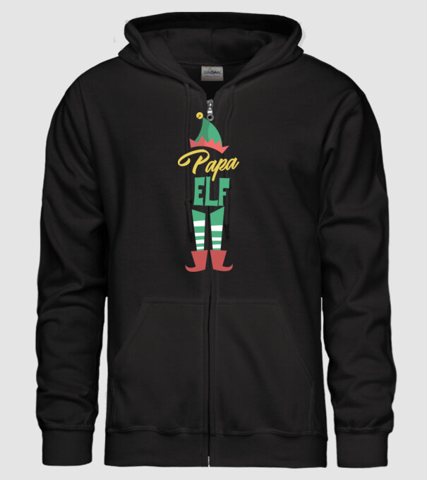 Elf family bunic model negru pe tricou