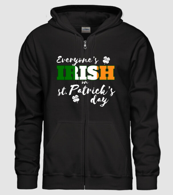 Everyone is irish flag model negru pe tricou