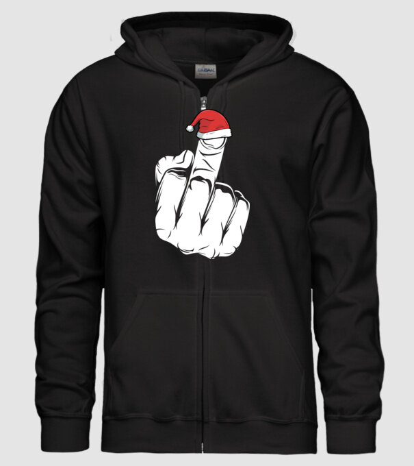 f u christmas model negru pe tricou