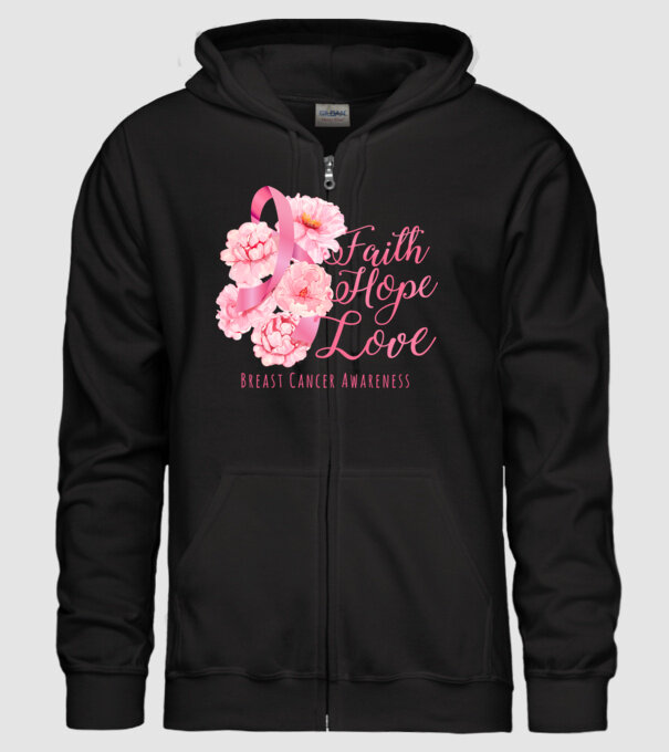 Faith hope love model negru pe tricou