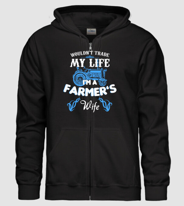 'Farmer''s wife' model negru pe tricou