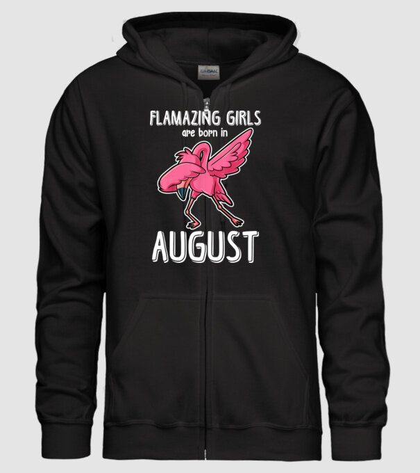 Flamazing girls are born in august model negru pe tricou