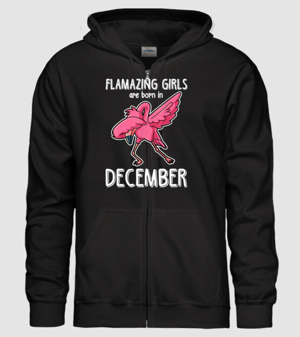flamazing girls are born in december model negru pe tricou