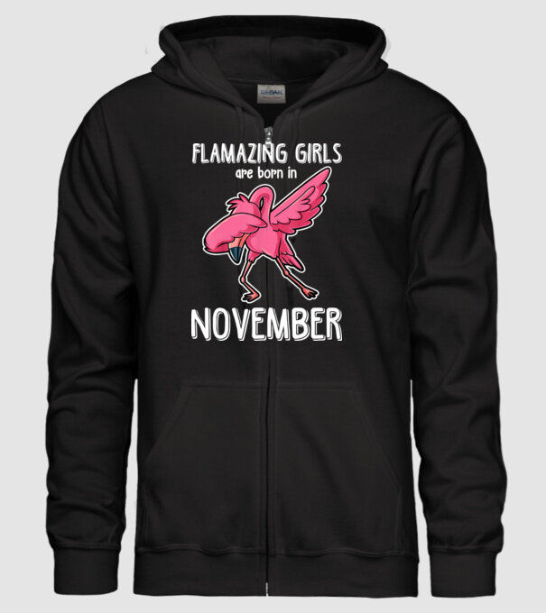 Flamazing girls are born in november model negru pe tricou