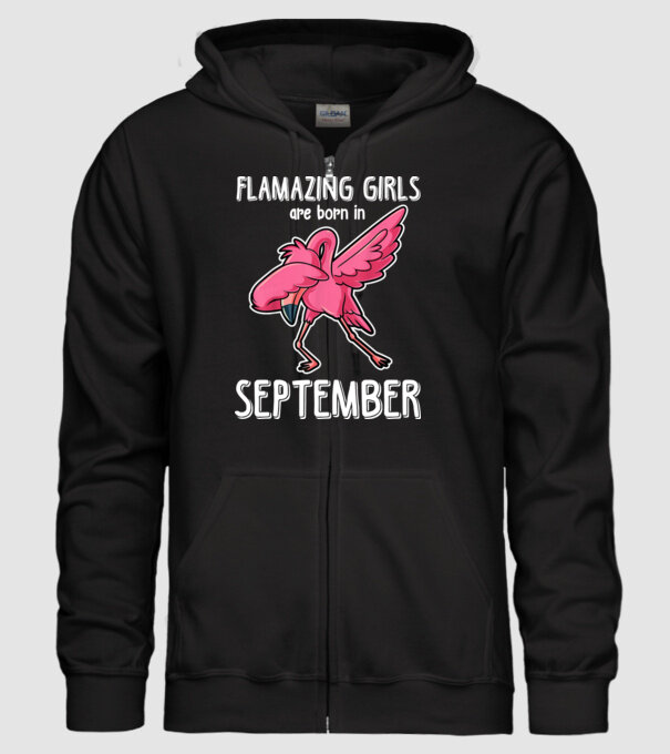 Flamazing girls are born in september model negru pe tricou
