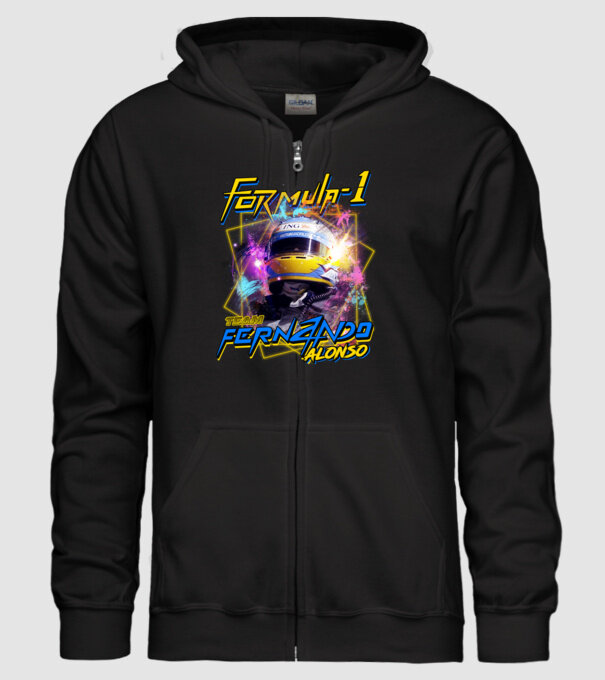 FORMULA 1 ALONSO model negru pe tricou