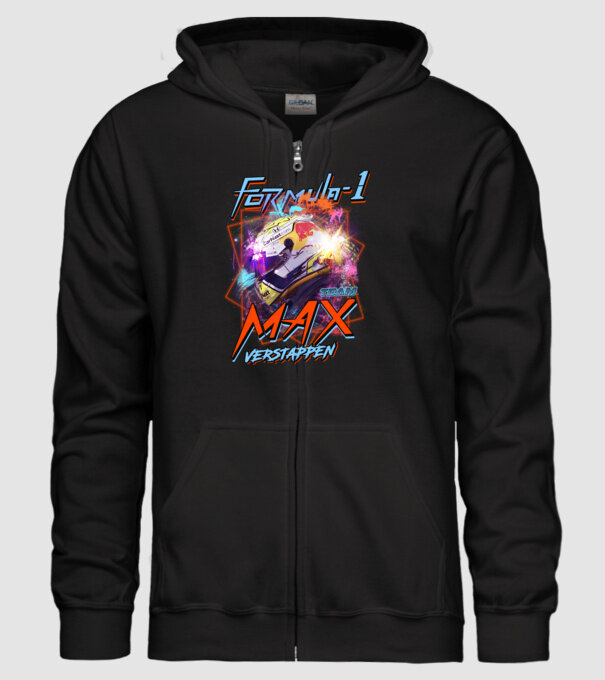 FORMULA 1 VERSTAPPEN model negru pe tricou